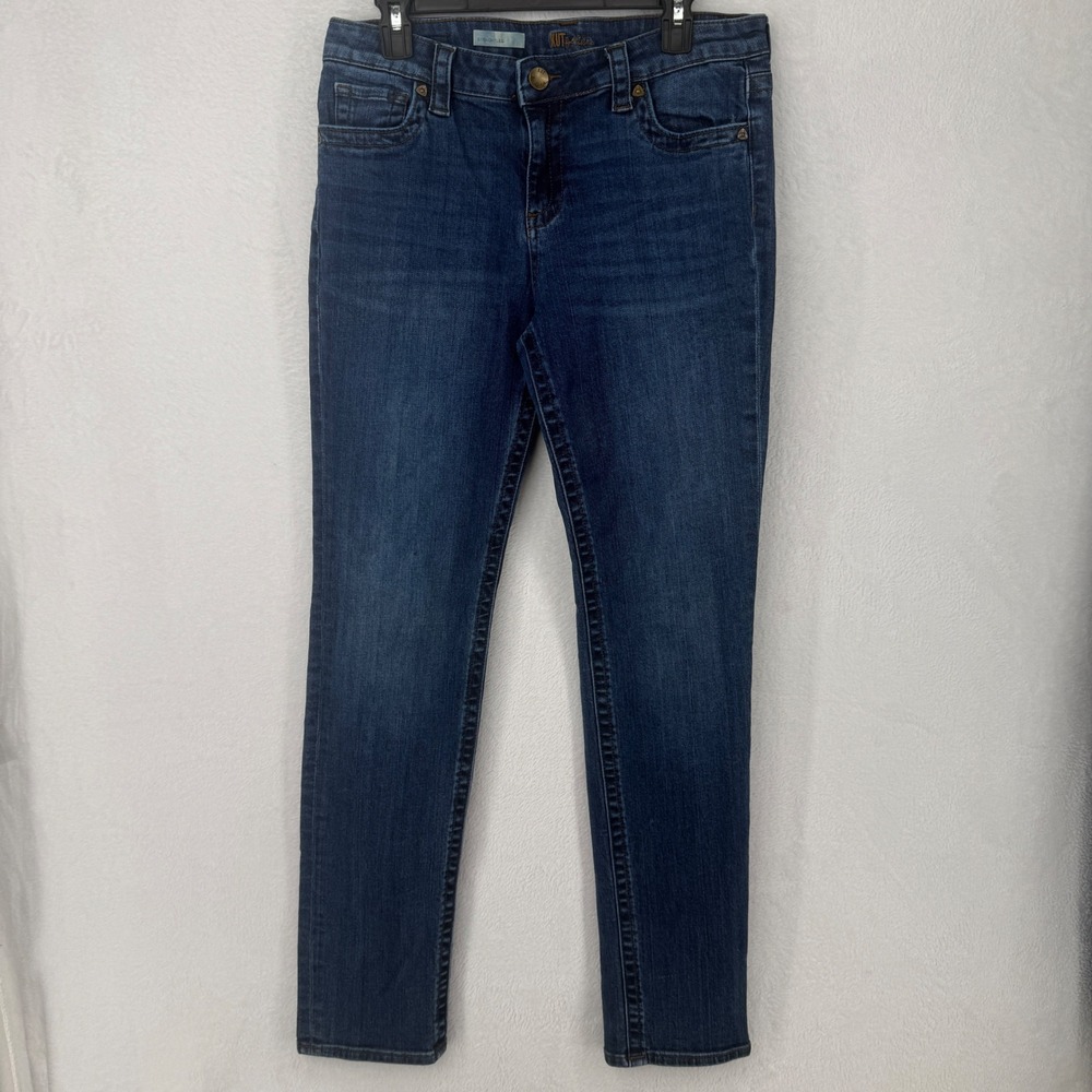 Kut From The Kloth Straight Leg Jeans Womens 10L Blue Denim Stretch Tall